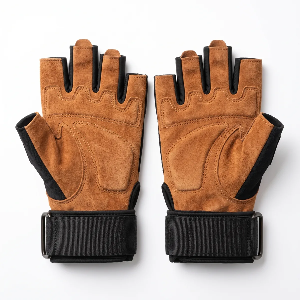 Leather Half-Finger Gym Gloves