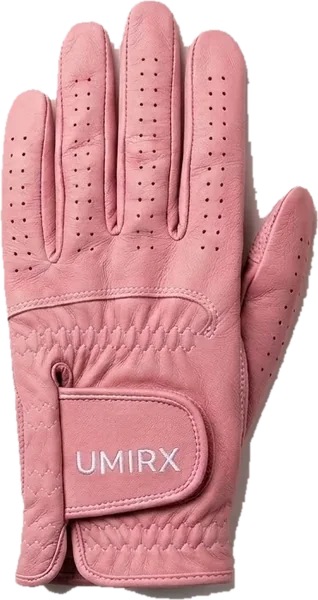 Pink cabretta leather UMIRX golf glove