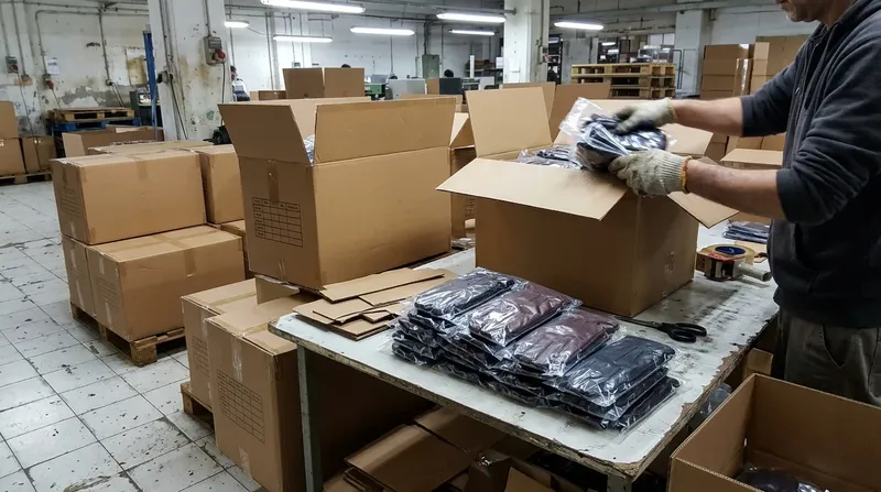 Packing: Pairs go into polybags and export cartons.