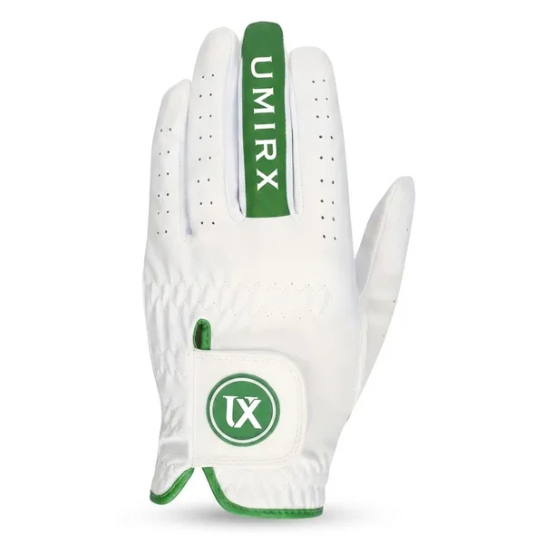 Men's left-hand golf glove, white cabretta