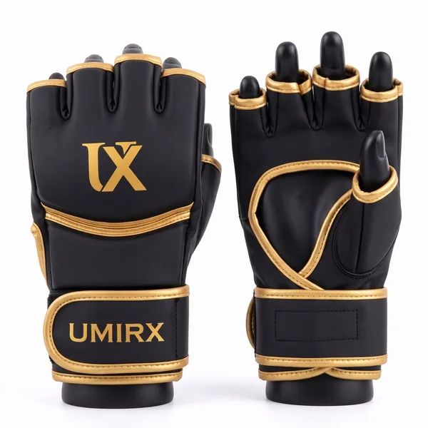 MMA gloves, open palm, PU leather